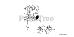 Honda UMK431 K1 UNBA (HZAD) - Honda Brush Cutter, Made in Japan (SN: HZAD-2000001 - HZAD-2049999) LABELS (1)