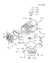 Kawasaki FB460V-AS17 - Kawasaki Engine CYLINDER/CRANKCASE