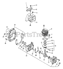Echo SRM-3000 - Echo String Trimmer (SN: 037501 - 043225) Engine, Crankcase, Fan Housing, Cover