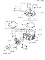 Kawasaki FJ180V-AM54 - Kawasaki Engine CYLINDER/CRANKCASE
