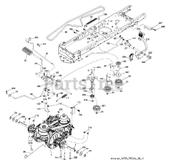 Poulan PP 22VA54 (960420197-00) - Poulan Lawn Tractor (2016-08)
