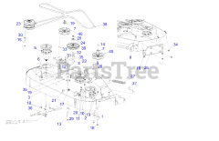 Cub Cadet PRO Z 100 EFI 160-S (53TWEFJU050) - Cub Cadet 60" Pro Z Series Zero-Turn Mower, Cub Cadet EFI (2020) Deck