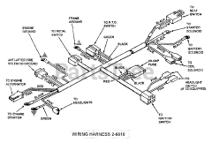 Snapper WLT 145H38GBV (84657) - Snapper 38" Lawn Tractor, 14.5hp Electrical Illustrated Diagram - Wiring Harness P/N 26616