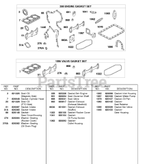 Briggs & Stratton 58E447-0411-E2 - Briggs & Stratton Horizontal Engine Engine and Valve Gasket Sets