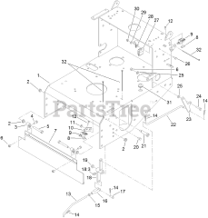 Toro 30938 - Toro 48" Walk-Behind Mower, Fixed Deck, Pistol Grip, Hydro Drive (SN: 314000001 - 314999999) (2014) DECK ENGAGEMENT ASSEMBLY