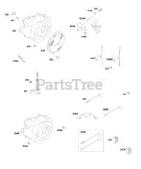 Briggs & Stratton 245437-0523-B1 - Briggs & Stratton Horizontal Engine Blower Housing, Regulator, Wires, Rocker Switch