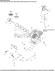 Kohler CH740-0077 - Kohler Command PRO Engine, Basic Version, 25hp, 725cc Crankcase 2-24-154 CH18-750