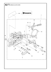 Husqvarna 435 e - Husqvarna Chainsaw CHAIN BRAKE &amp; CLUTCH COVER 2