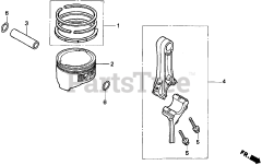 Honda GC135 QHA1 (GCAJ) - Honda Engine, Made in Japan (SN: GCAJ-1000001 - GCAJ-9999999) PISTON