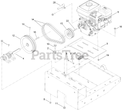Toro 68016 (MM-658H-S) - Toro Mortar Mixer (SN: 313000001 - 313999999) (2013) Engine and Pinion Assembly