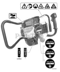 Echo EA-400 - Echo Earth Auger Labels
