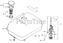 Honda EG1500 K4 A (G200) - Honda Generator, Made in Japan (SN: G200-1000107 - G200-9999999) FUEL TANK + FUEL VALVE