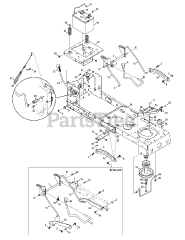 Huskee 13WX791T031 - Huskee Lawn Tractor (2010) (Tractor Supply) Frame, PTO &amp; Lift