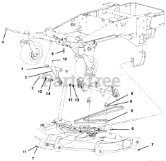 Gravely 992222 (Pro-Ride 266) - Gravely Pro-Ride 66" Zero-Turn Mower, 31hp Kawasaki (SN: 000101 & Above)