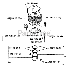 Husqvarna 22 RL - Husqvarna String Trimmer (1989-09) Piston/Cylinder