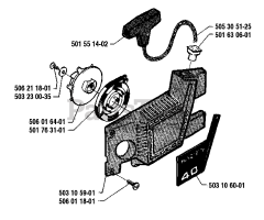 Husqvarna 40 - Husqvarna Chainsaw (1986-12) Starter Assembly