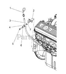 Briggs & Stratton 076161-02 - Briggs & Stratton 60kW Liquid Cooled Home Standby Generator Engine Service Parts - 5.7L - Oil Level Gauge (312594)