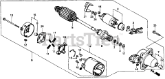 Honda GD320 QAAE (GPB) - Honda Engine, Made in Japan (SN: GPB-1000001 - GPB-1008896) STARTER MOTOR