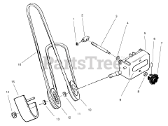 Toro 78345 - Toro 42" Side-Discharge Mower Deck for 300 Series GT Tractors (SN: 220000001 - 220999999) (2002) Idler Assembly No. 101657