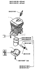Husqvarna 41 - Husqvarna Chainsaw (1991-06) Piston/Cylinder