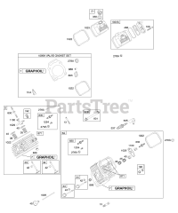Briggs & Stratton 304447-0322-E1 - Briggs & Stratton Horizontal Engine Cylinder Head, Valve Gasket Set