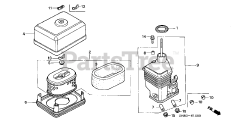 Honda GX160 K1 QX (GC02) - Honda Engine, Made in Japan (SN: GC02-2000001 - GC02-8669999) AIR CLEANER (1)