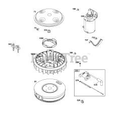 Briggs & Stratton 389575-0003-E1 - Briggs & Stratton Vertical Engine Flywheel, Ignition, and Starter Group
