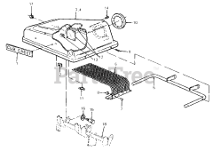 Cub Cadet 305 (190-305-100) - Cub Cadet Twin Rear Bagger att Cover Assembly