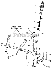 Cub Cadet 805 (136-192-100) - Cub Cadet Lawn Tractor Implement Lift Handle