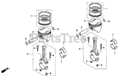 Honda H4518 H HSA/C (MZAT) - Honda Lawn Tractor, Made in Japan (SN: MZAT-3000001 - MZAT-3999999) PISTON (H4518H)