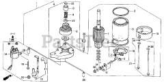 Honda BFP8 D2 XRA (BAAJ) - Honda Outboard Engine, Made in Japan (SN: BAAJ-1100001 - BAAJ-9999999) STARTER MOTOR