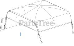 Cub Cadet 19B40032 (19B40032100) - Cub Cadet XT3 Snow Cab Sun Shade Combo (2019) Cover - Sun Shade