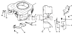 Toro 72042 (264-6) - Toro Yard Tractor (SN: 069000001 - 069999999) (1996) Blower Housing Baffles 2