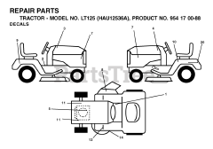 Brands LT 125 (954170088-A) - Husqvarna Lawn Tractor (2003-01)