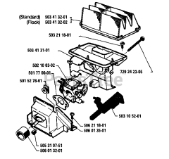 Husqvarna 40 - Husqvarna Chainsaw (1986-12) Air Filter/Carburetor
