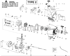 Poulan PPB 100 E - Poulan String Trimmer, Type 2 (2007-09) Engine - Type 2