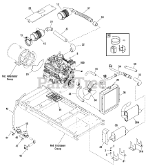 Briggs & Stratton 076161-02 - Briggs & Stratton 60kW Liquid Cooled Home Standby Generator Engine - 5.7L (319097)