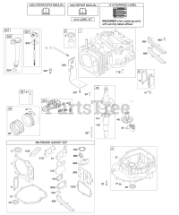 Briggs & Stratton 126602-0502-E1 - Briggs & Stratton Vertical Engine Camshaft, Crankshaft, Cylinder, Engine Sump, Lubrication, Piston Group