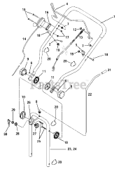 Troy-Bilt 52029 - Troy-Bilt Walk-Behind Trimmer Handlebar Assembly