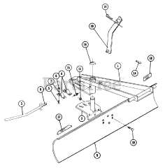 Toro 67-40BM01 - Toro 40" Grader Blade (1976) Parts List-Mid-Mounted Grader Blade (factory Order Number 67-40bm01)