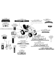 Cub Cadet GT 3204 (14A-671-710) - Cub Cadet Garden Tractor Label Map