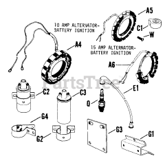 Kohler K241-46720 - Kohler K-Series Engine, Made for John Deere, 10hp, 7.5kW Breaker Ignition 02090149126