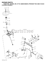 Husqvarna CT 151 (960610064-01) - Husqvarna Lawn Tractor (2006-06) STEERING