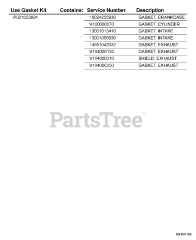 Echo PB-260 i - Echo Backpack Blower (SN: 05001001 - 05999999) Gasket Kit -- P021003891