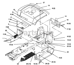 Toro 72062 (264-6) - Toro Yard Tractor (SN: 049000001 - 049999999) (1994) Fender And Footrest