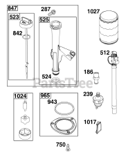 Briggs & Stratton 44N877-0016-B1 - Briggs & Stratton Vertical Engine Lubrication Group