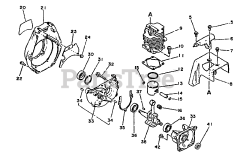 Echo SRM-2201 - Echo String Trimmer Engine, Crankcase, Fan Housing, Cover