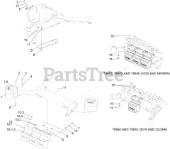 Toro 78555 - Toro 72" E-Z Vac Triple Bagging System (SN: 412200000 - 418159999) Weight Assembly