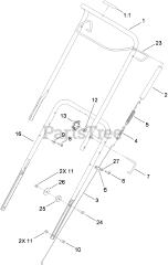Toro 38515 (CCR 2450) - Toro 24" GTS Snow Thrower (SN: 311000001 - 311999999) (2011)