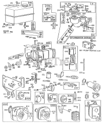 Briggs & Stratton 132452-4049-01 - Briggs & Stratton Horizontal Engine Fuel Tanks,Mufflers,Carb Assy